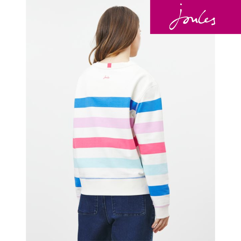 Joules Monique Crew Neck Sweatshirt - Multi Stripe-3